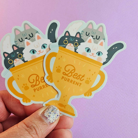Best Purrent Cat Sticker