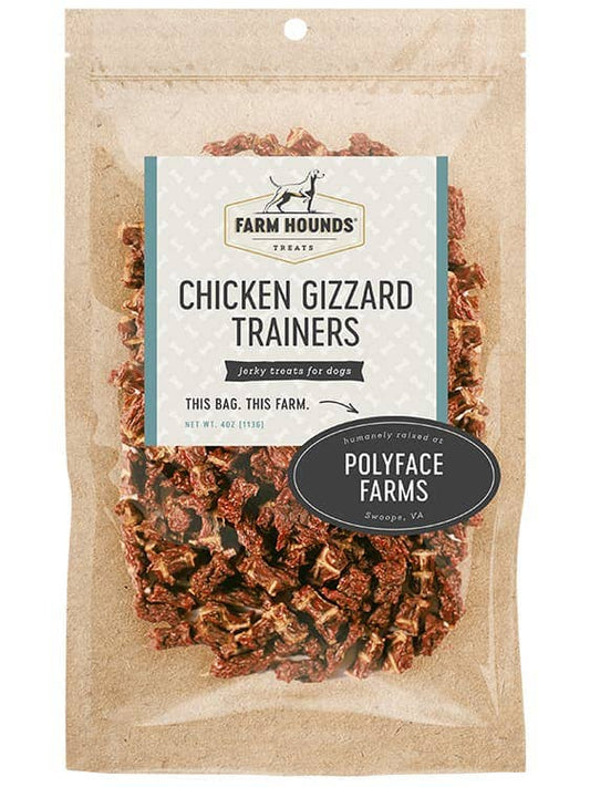 Farm Hounds - Chicken Gizzard Trainer - All-Natural Dog Treats - 4oz