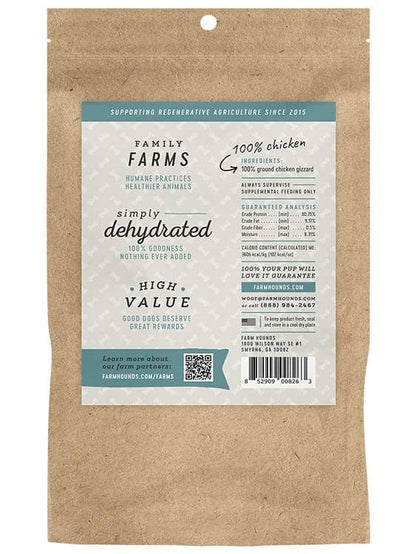 Farm Hounds - Chicken Gizzard Trainer - All-Natural Dog Treats - 4oz