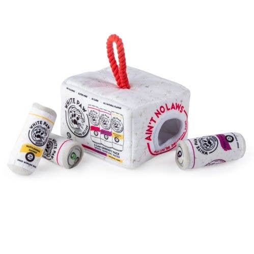 Haute Diggity Dog - White Paw Grrriety Pack - Activity House  Burrow Dog Toy