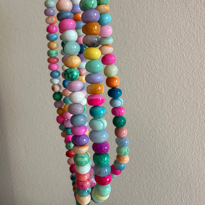 Baby Blue Candy Opal  Necklace | Gold Bikini Beach