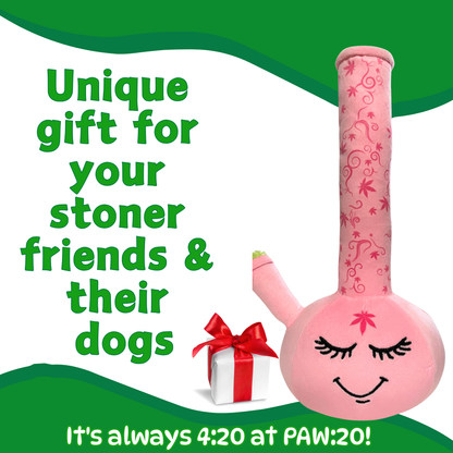 PAW:20 - Harmony Bong, Parody Plush Squeaky 420 Dog Toy