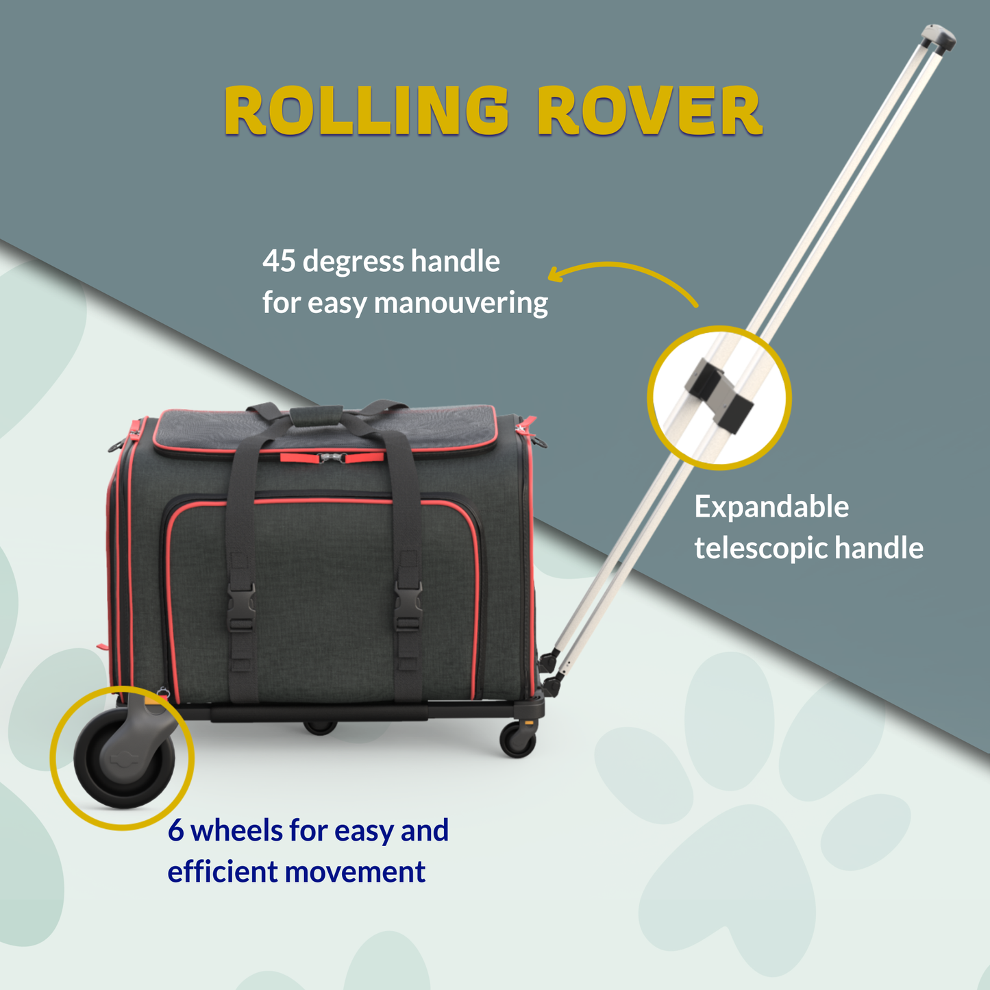 Katziela - Katziela Rolling Rover Airline Compliant Expandable Wheeled Pet Carrier