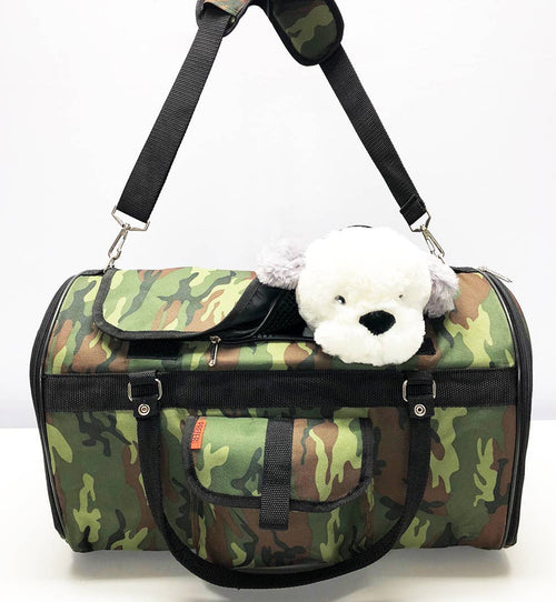 Prefer Pets Travel Gear - Hideaway Duffel - XL Green Camouflage