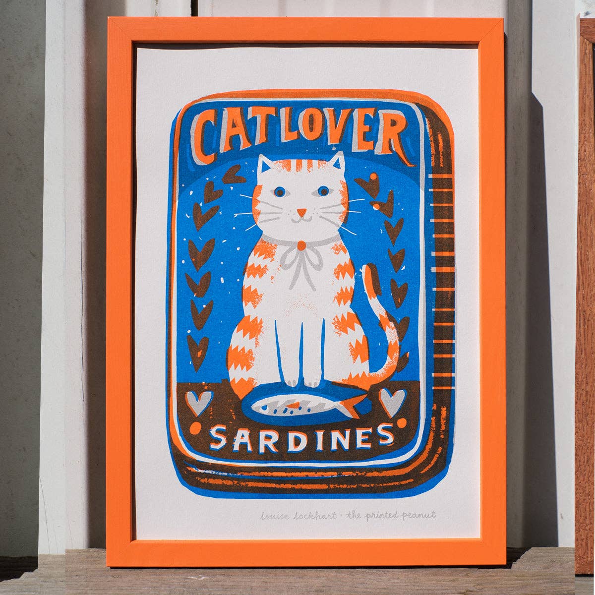 Cat Lover Risograph Art Print