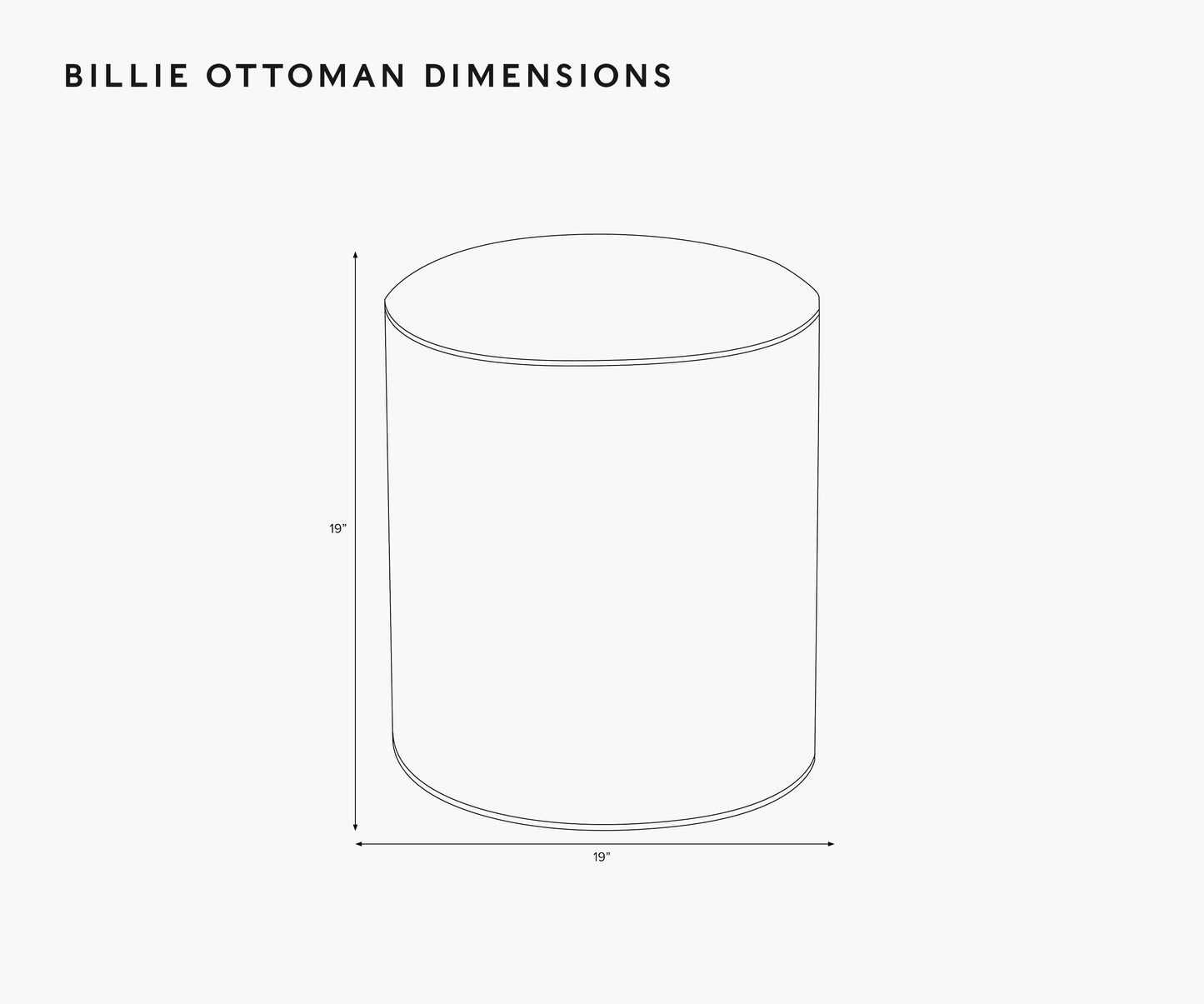 Billie Ottoman - Garden Party Blue
