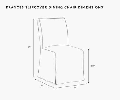 Frances Slipcover Dining Chair - Peacock