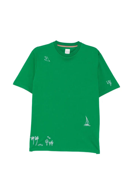 Graphic-Embroidered T-Shirt