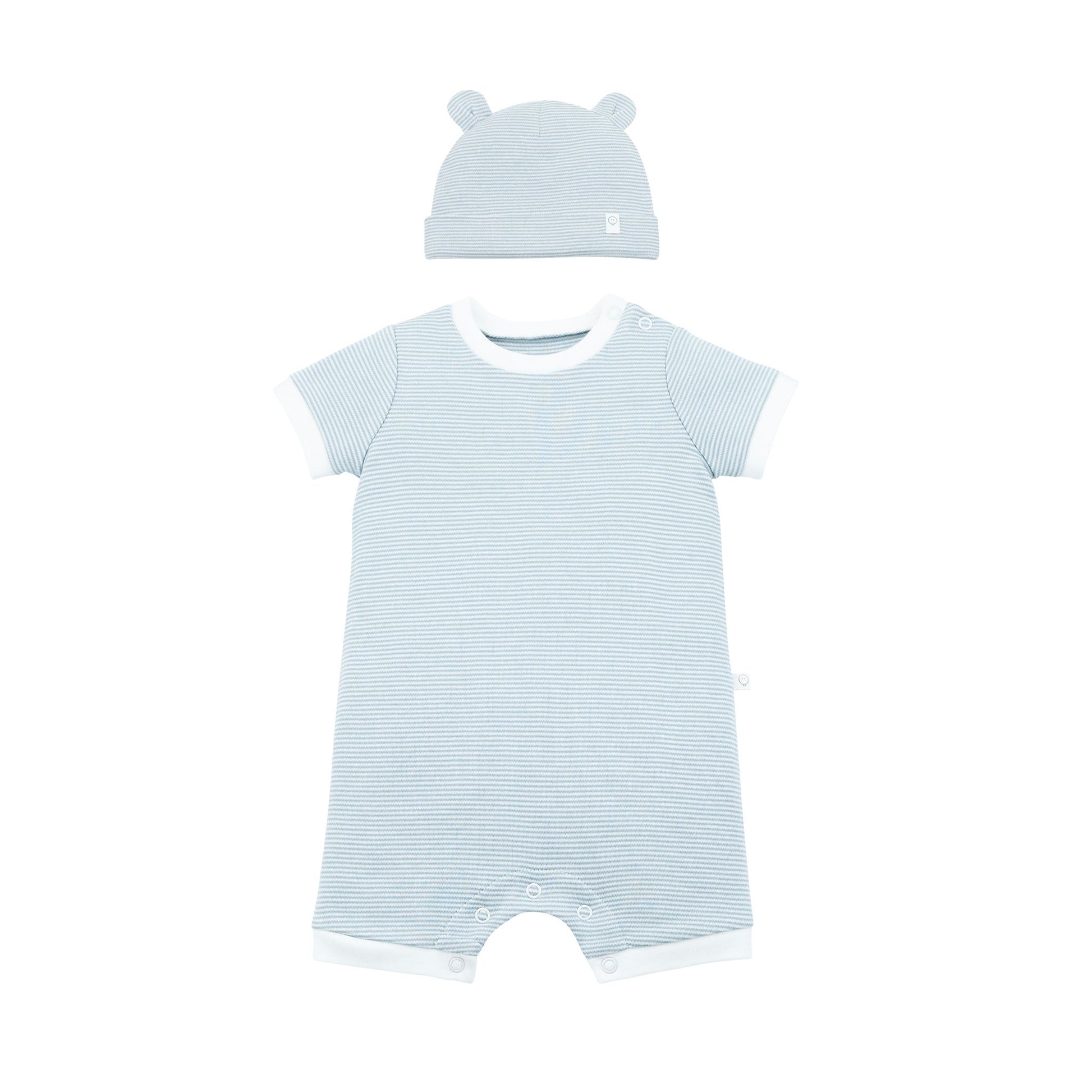 Baby Bear Hat & Summer Sleepsuit Set