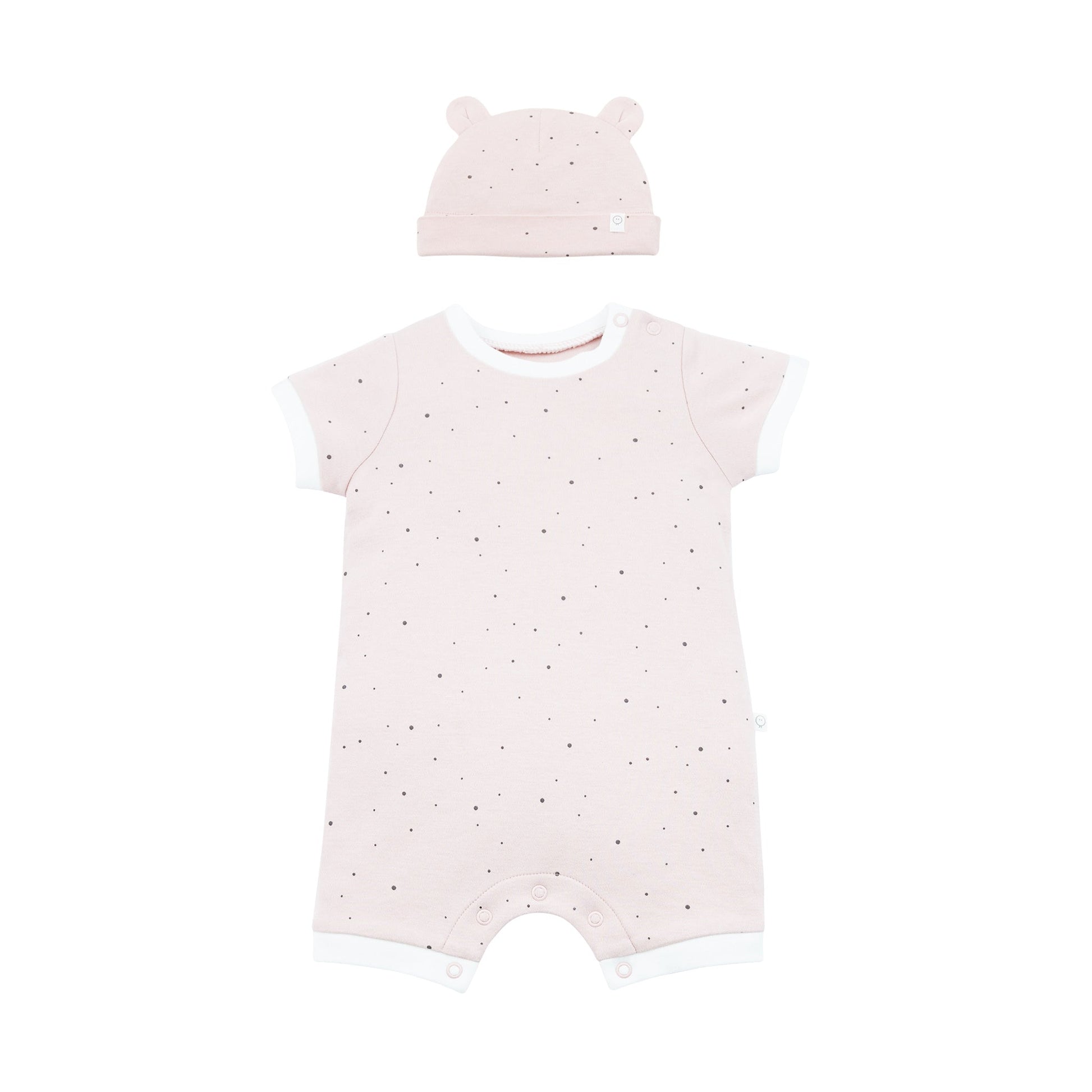 Baby Bear Hat & Summer Sleepsuit Set