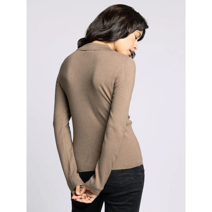 THREAD & SUPPLY - PAMELA SWEATER | HEATHER BROWN