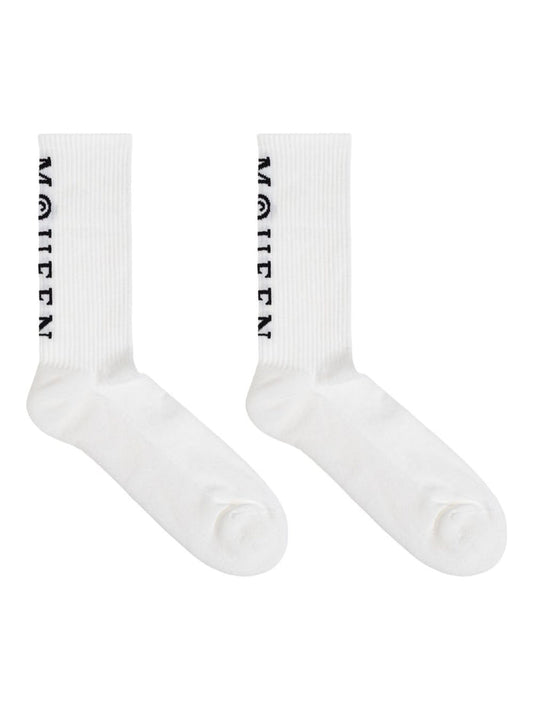 ribbed logo socks