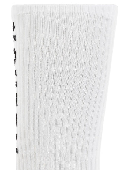 ribbed logo socks