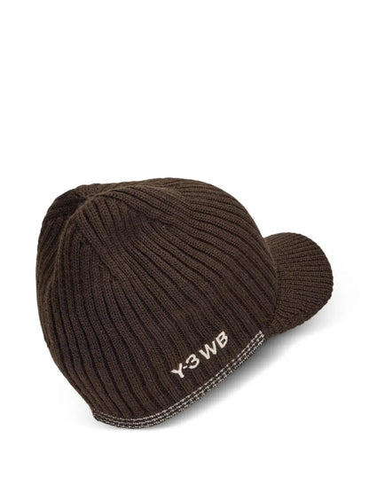 ribbed-peaked beanie-hat