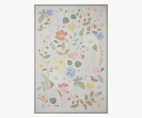 Cotswolds Strawberry Fields Power Loomed Rug - Ivory