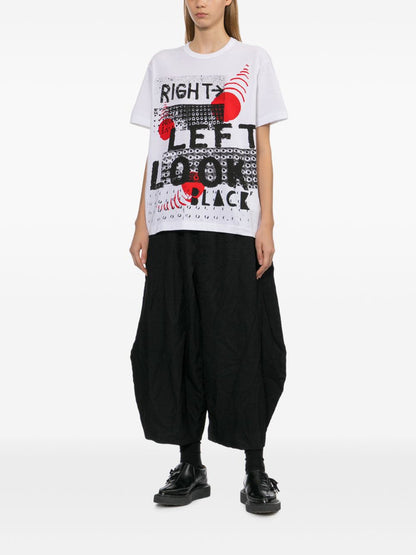 slogan-print T-shirt