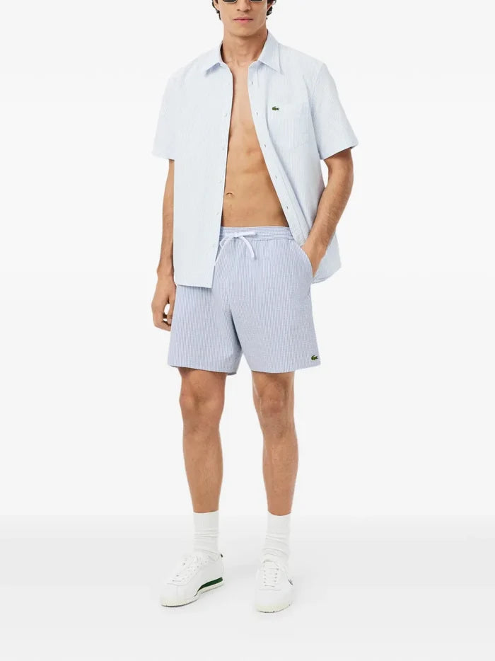 Striped Drawstring Swim Shorts