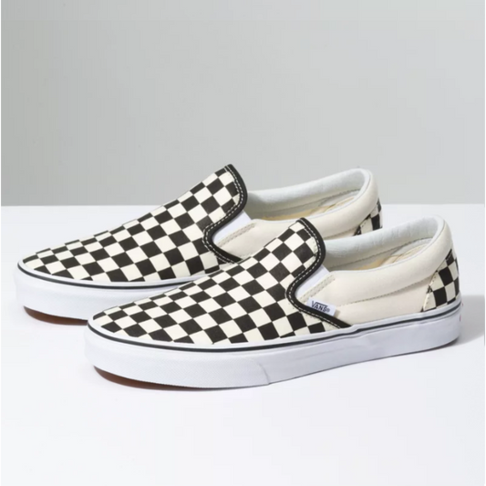 VANS - CLASSIC SLIP-ON CHECKERBOARD | BLACK/WHITE