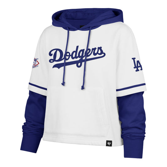 Women's Los Angeles Dodgers Trifecta Cropped '47 Shortstop Pullover